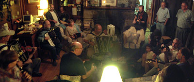 Friday night session in the main hall